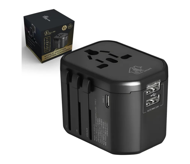 ExtraLink SMART LIFE ADAPTER DLA PODRÓŻNYCH EU/UK/USA/AU/CH - 1570044 - zdjęcie